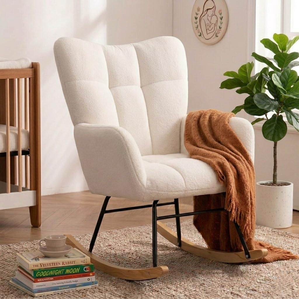 Baby Nursery Glider Chair - Nursery Rocking Chair, Rocking Chairs for