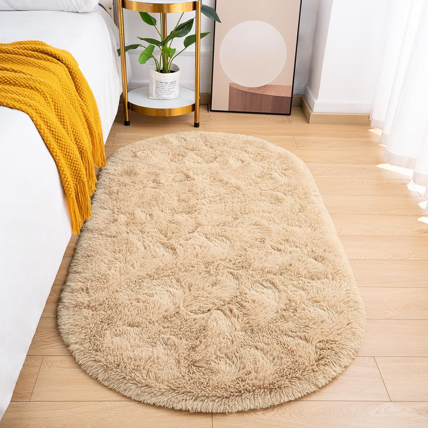Baby Nursery Game - VIKAMA Long Plush Oval Area Rug