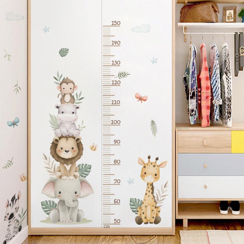 Baby Nursery Jungle - New Children's Growth Chart Sticker Jungle