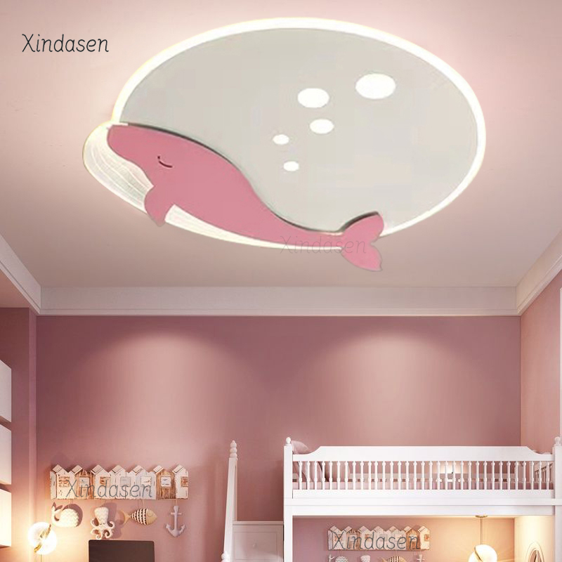 Baby Nursery Ocean - Kids Room Ceiling Light Whale Dolphin
