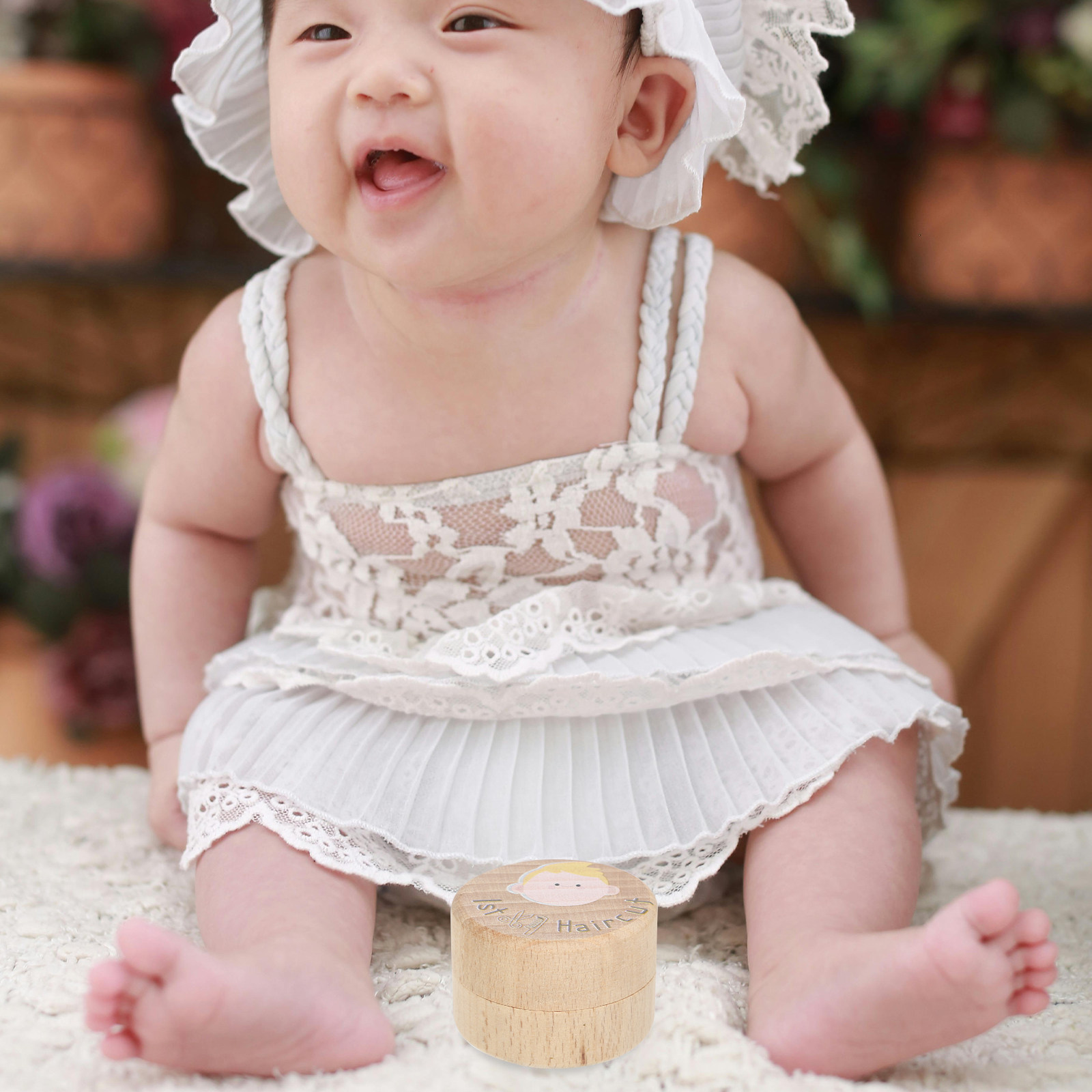 Baby Keepsake Box - Baby First Haircut Keepsake Box Wooden