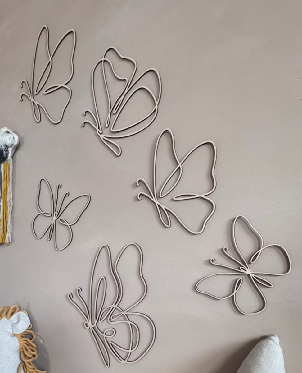 Baby Nursery Needs - Set of 6 Wooden Wall Butterflies