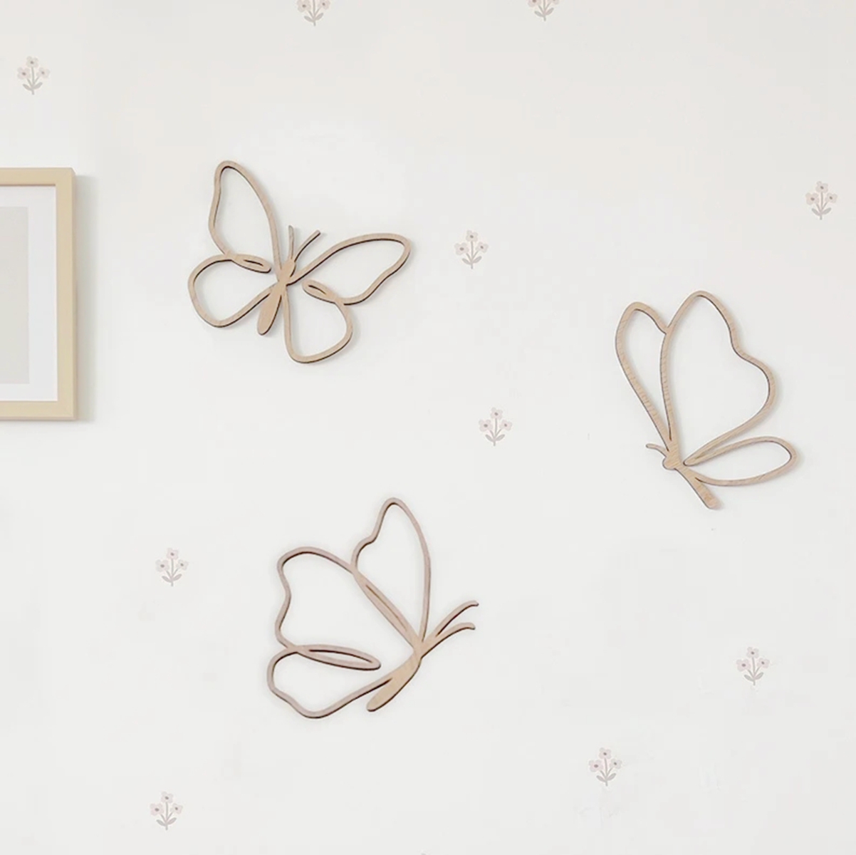 Baby Nursery Needs - wooden butterflies sign, Wooden Wall decor