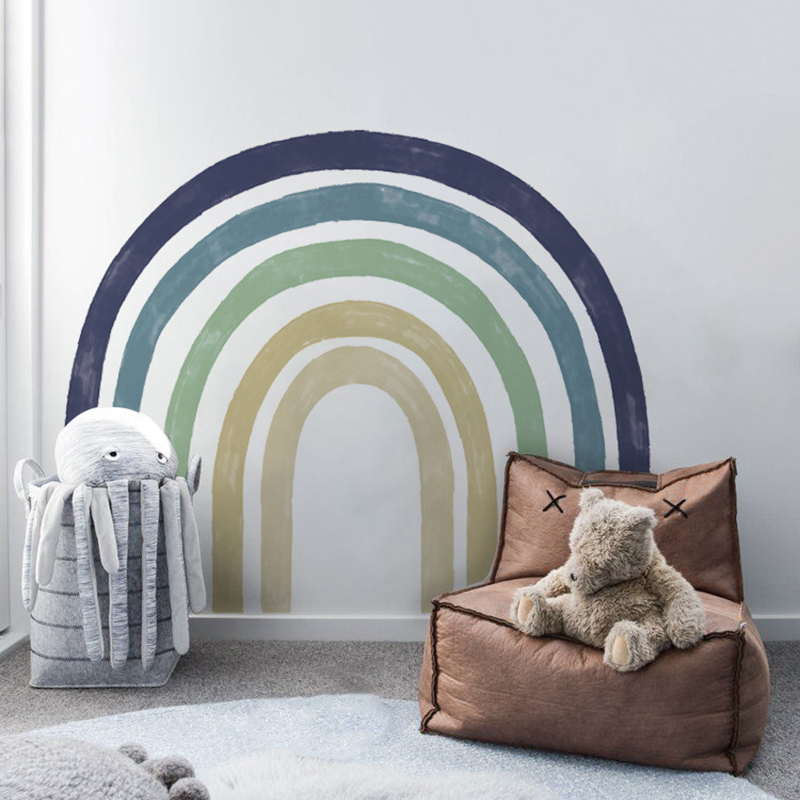 Baby Nursery Ocean - Ocean Color Rainbow Wall Mural Seamless