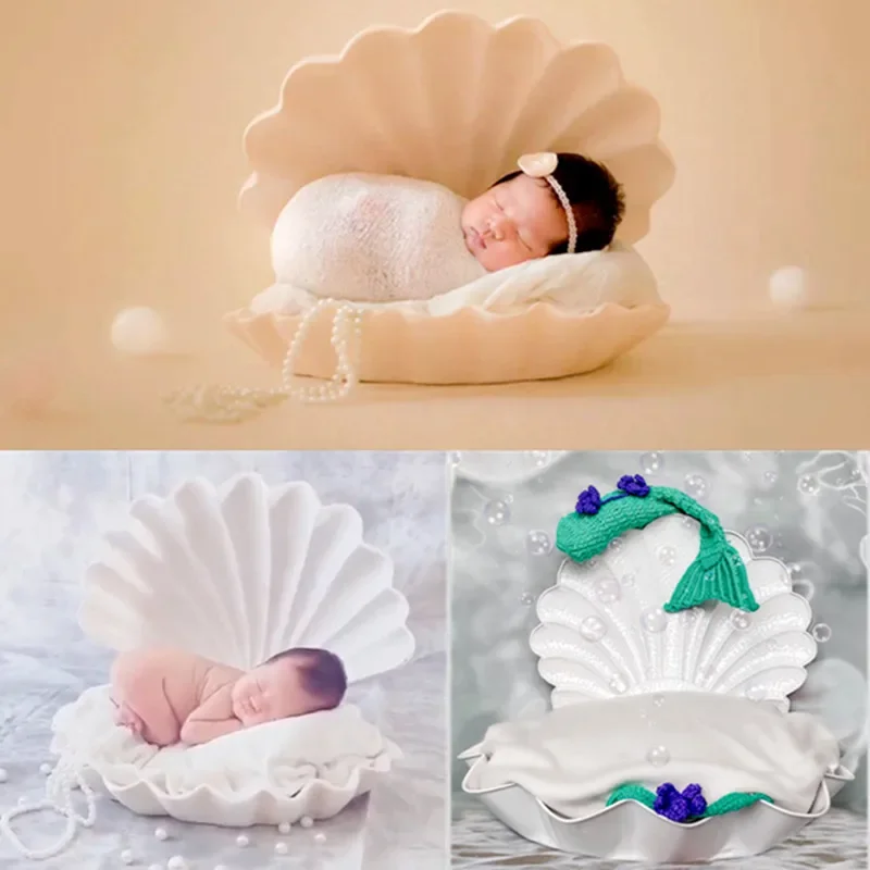 Baby Nursery Bed - Newborn Photography Props Iron Shell Bed