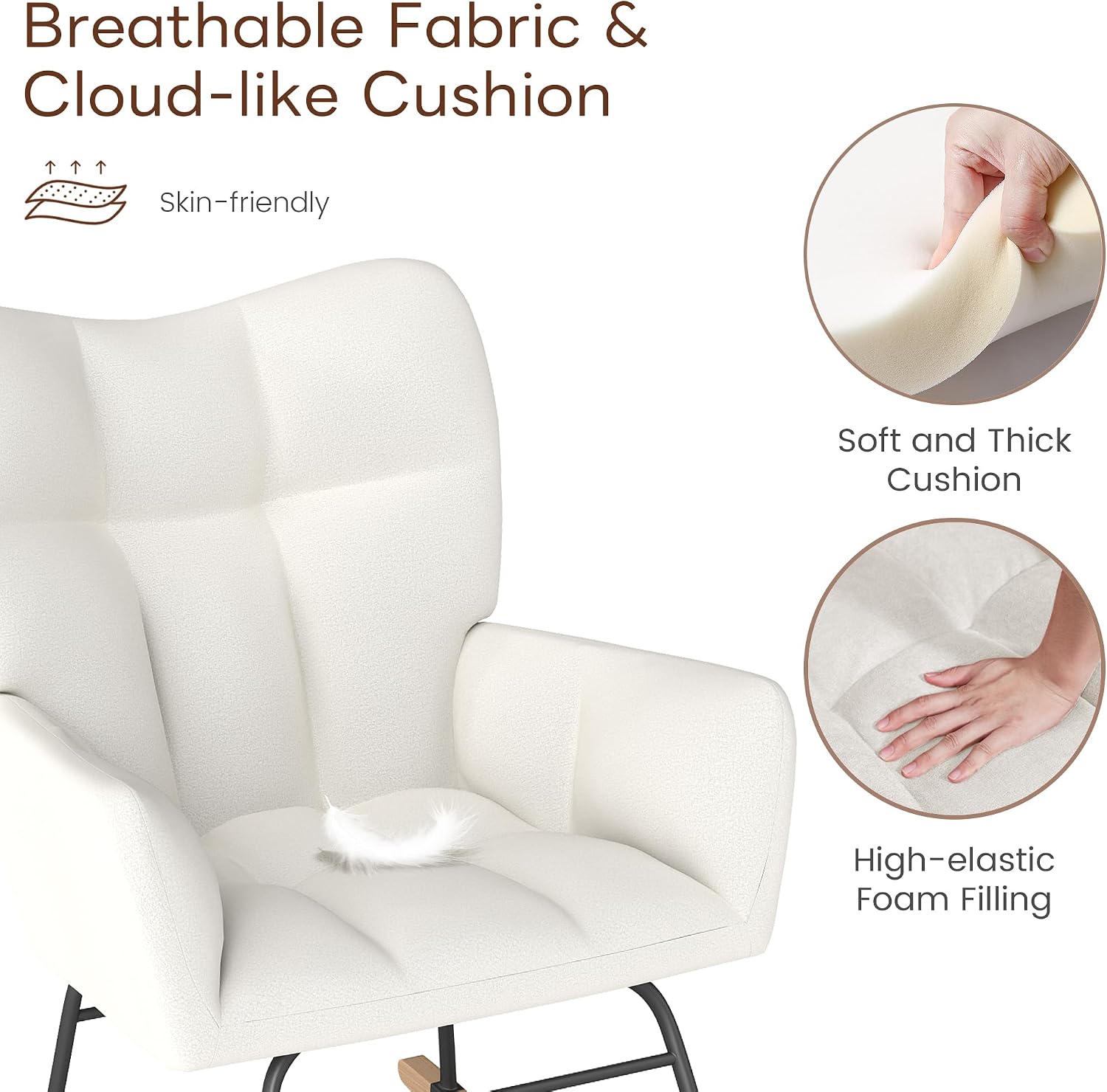 Nursery Rocking Chair, Rocking - đánh giá và giá Baby Nursery Glider Chair