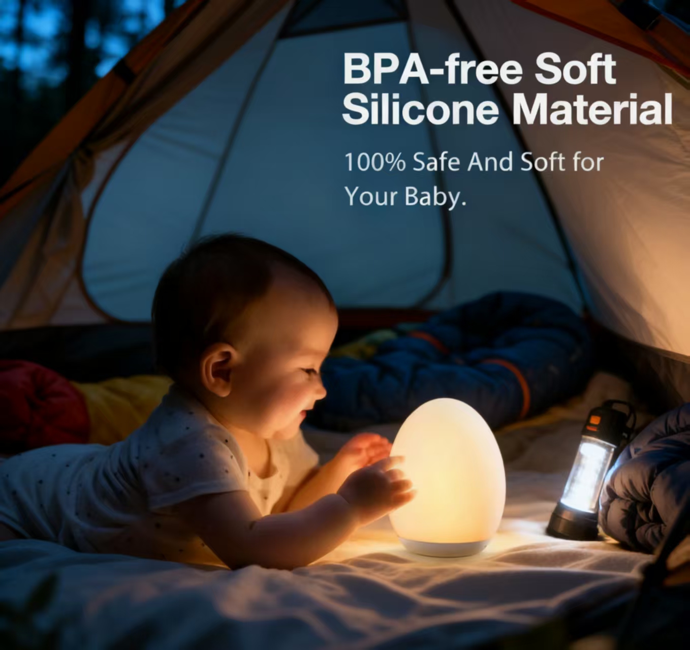 “Egg-Shaped Silicone Night Lig - đánh giá và giá Baby Nursery Night Light