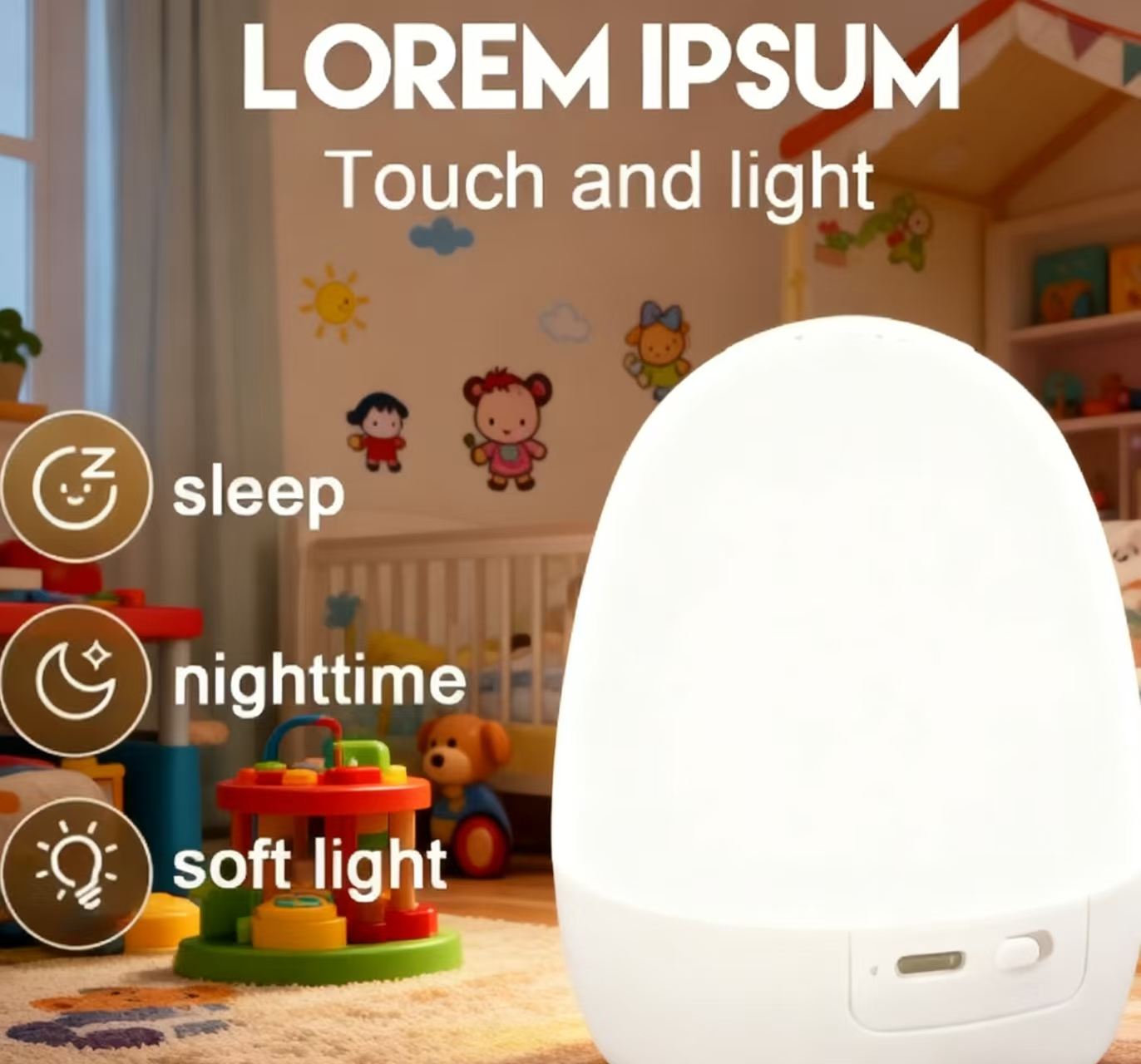“Egg-Shaped Silicone Night Lig - đánh giá và giá Baby Nursery Night Light