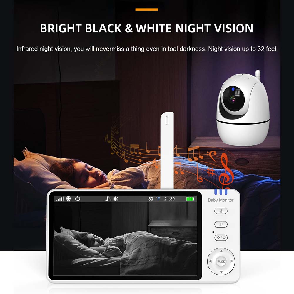 5 Inch Video Baby Monitor Indo - đánh giá và giá Baby Nursery Camera