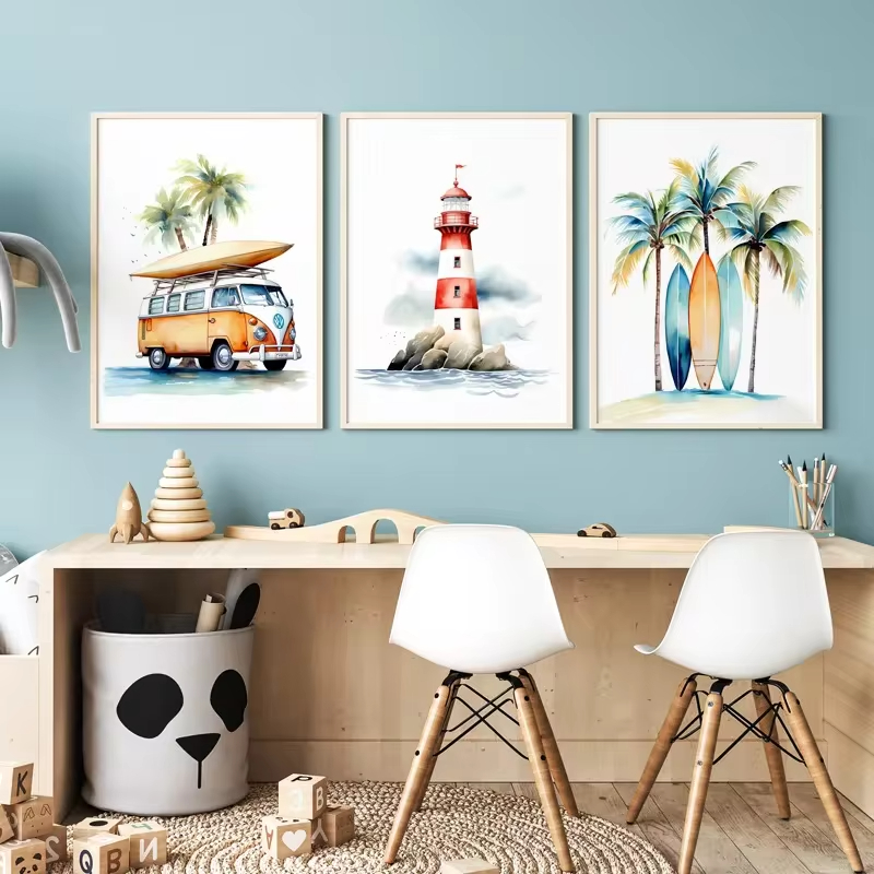 Surf Ocean Themed Nursery Beac - đánh giá và giá Baby Nursery Ocean