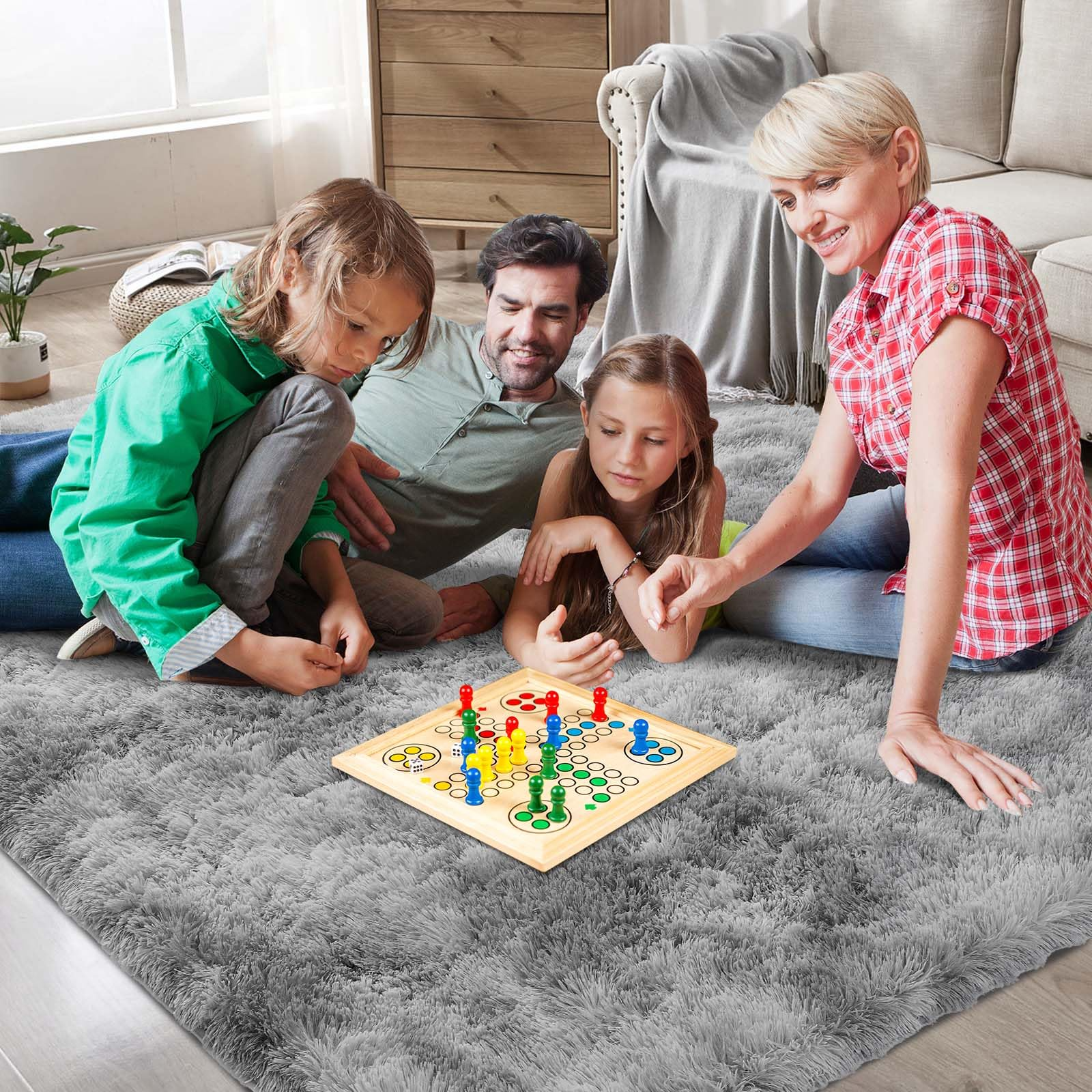 VIKAMA Ultra-Soft Puffy Rug, B - đánh giá và giá Baby Nursery Game