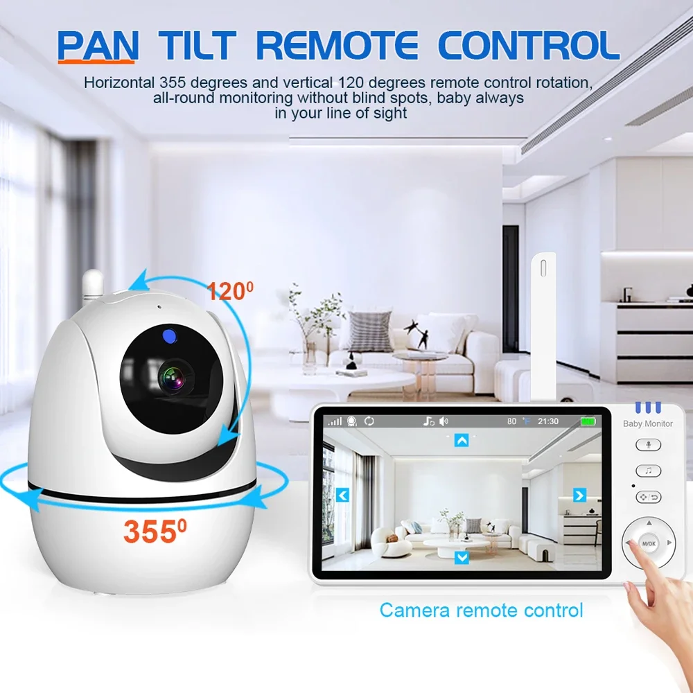 5 Inch Video Baby Monitor With - đánh giá và giá Baby Nursery Camera