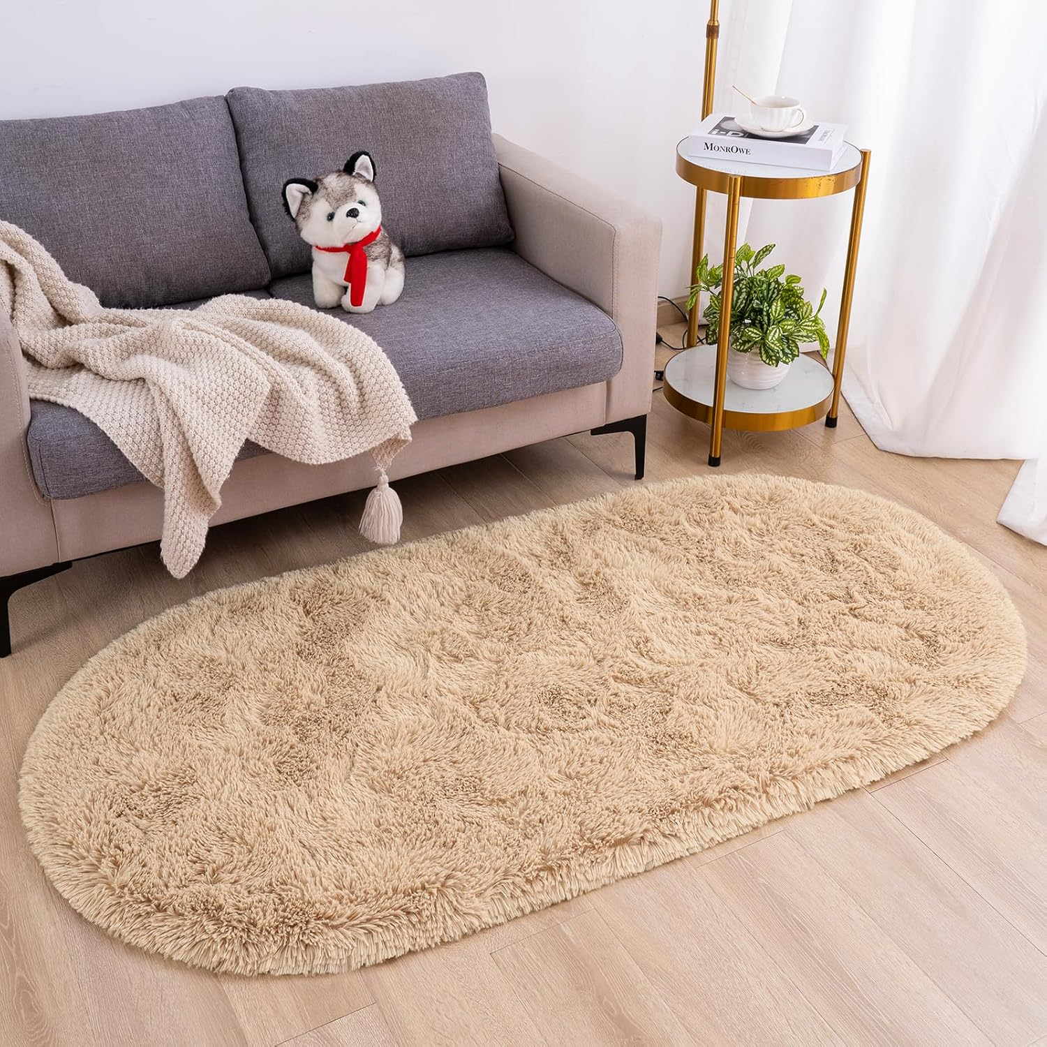 VIKAMA Long Plush Oval Area Ru - đánh giá và giá Baby Nursery Game