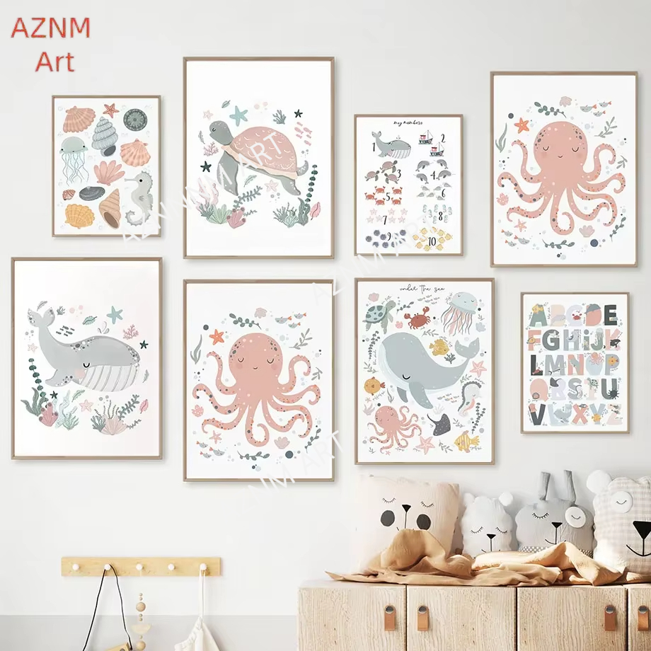 Under the Sea Nursery Wall Art - đánh giá và giá Baby Nursery Gender Neutral