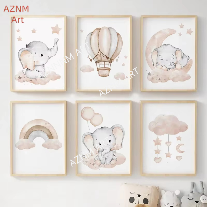 Elephant Balloon Rainbow Moon  - đánh giá và giá Baby Nursery Needs