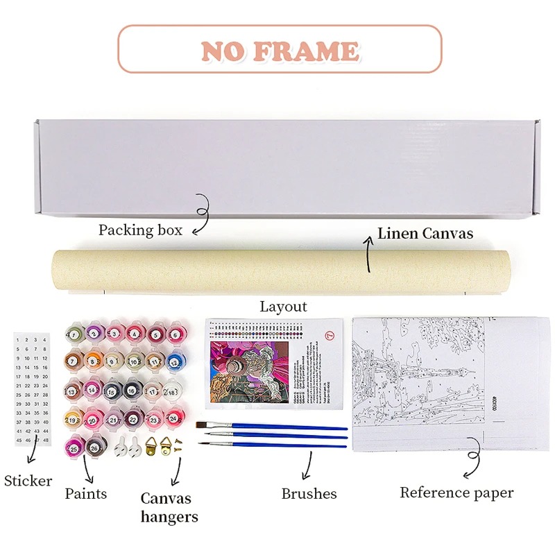 Cute Kawaii Baby Animal Paint  - đánh giá và giá Baby Nursery Kit