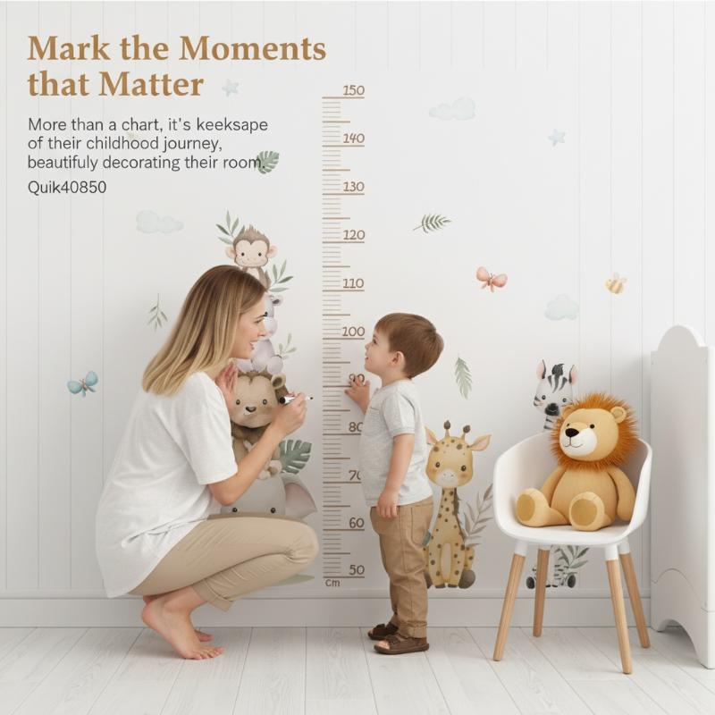 New Children's Growth Chart St - đánh giá và giá Baby Nursery Jungle