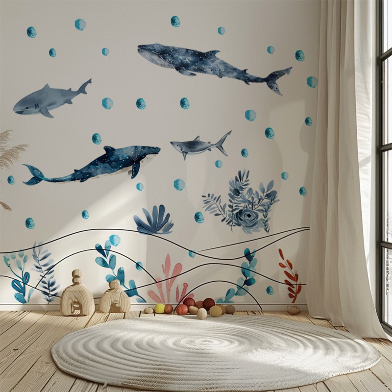 Undersea Marine Life Shark Wha - đánh giá và giá Baby Nursery Ocean