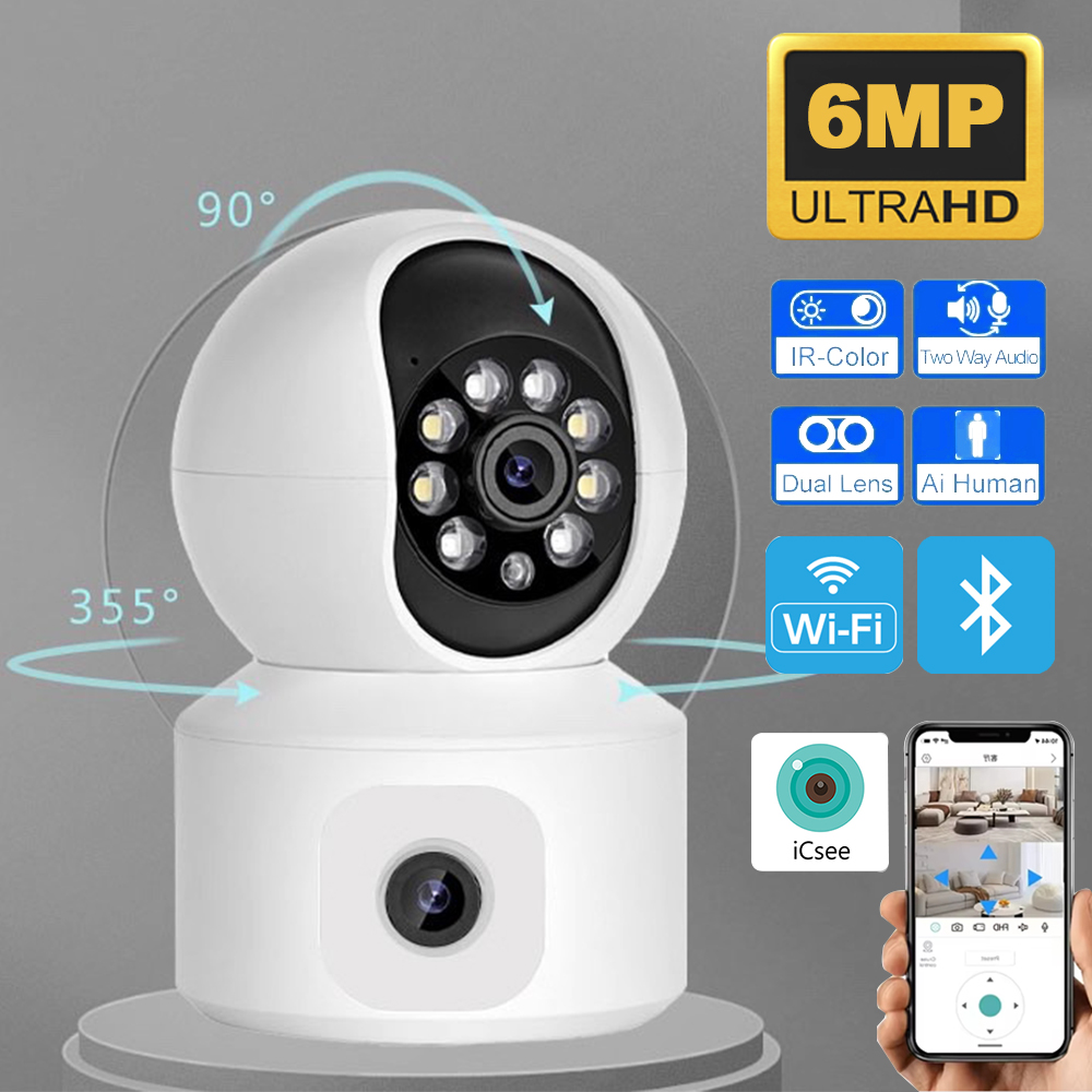 6MP iCsee WiFi IP Camera Dual  - đánh giá và giá Baby Nursery Camera