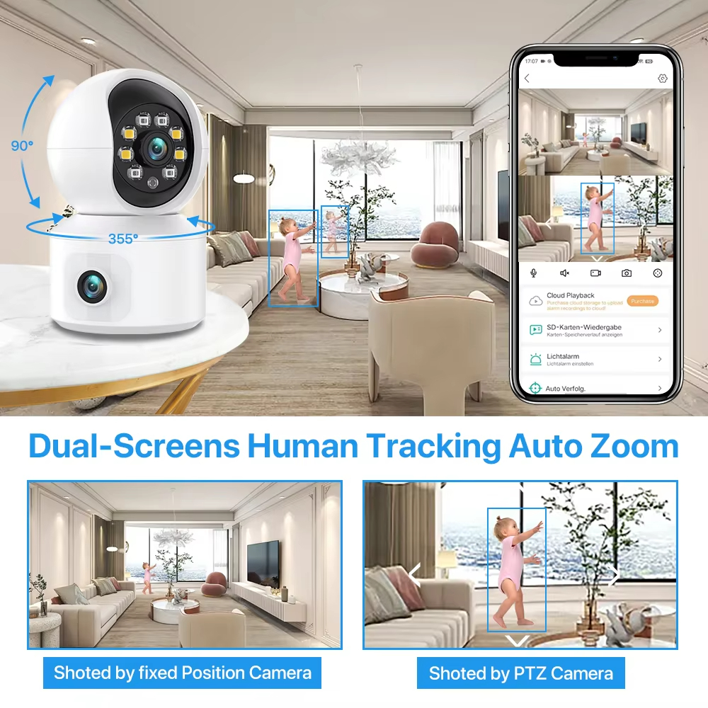 6MP iCsee WiFi IP Camera Dual  - đánh giá và giá Baby Nursery Camera
