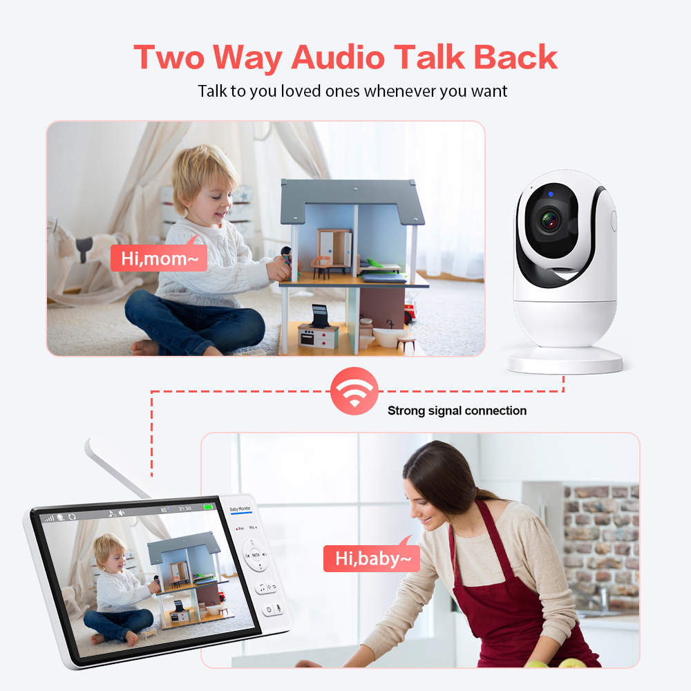 Video Baby Monitor 7'' 1080P H - đánh giá và giá Baby Nursery Camera