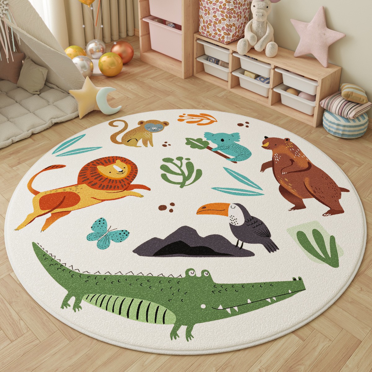 Fun in the Park Kids Round Rug - đánh giá và giá Baby Nursery Game