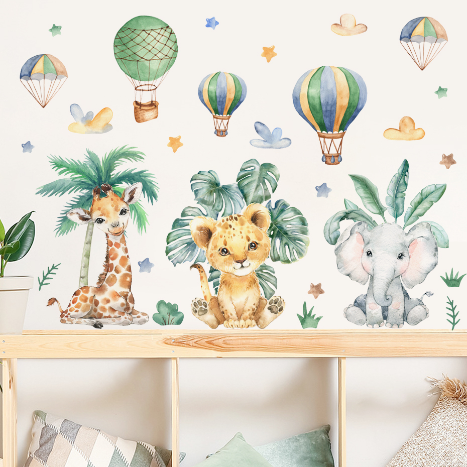 Cartoon Jungle Animals Leaves  - đánh giá và giá Baby Nursery Jungle