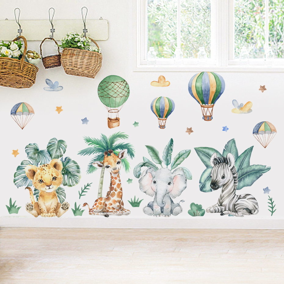 Cartoon Jungle Animals Leaves  - đánh giá và giá Baby Nursery Jungle