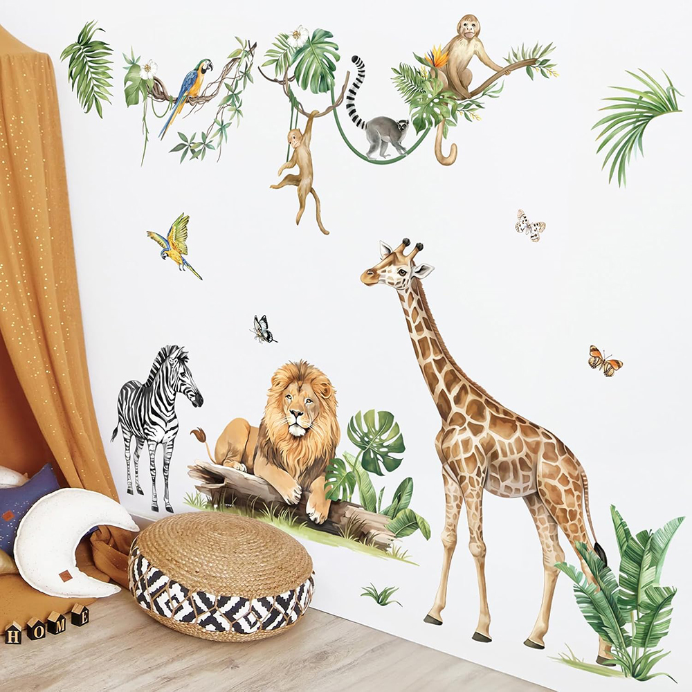 Large Jungle Animal Tropical L - đánh giá và giá Baby Nursery Needs