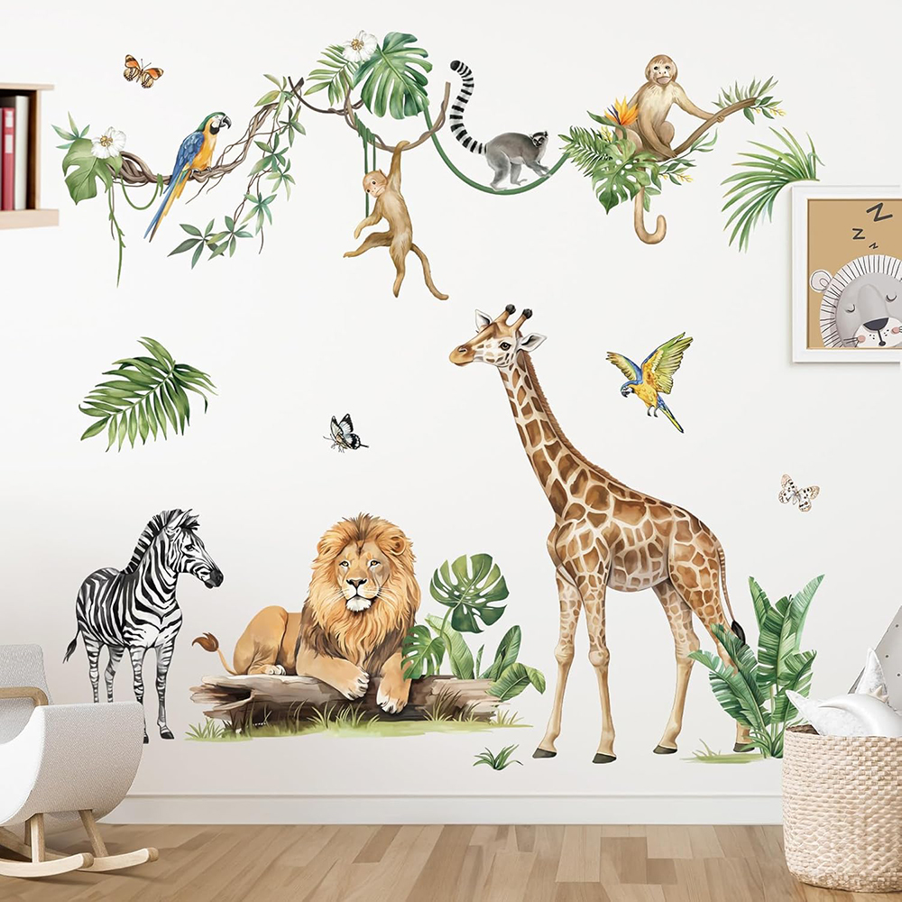 Large Jungle Animal Tropical L - đánh giá và giá Baby Nursery Needs