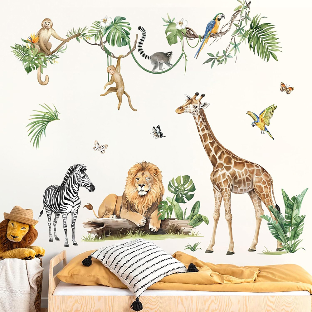 Large Jungle Animal Tropical L - đánh giá và giá Baby Nursery Needs