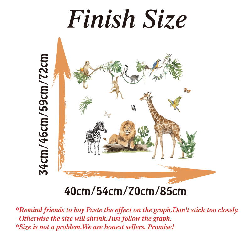 Large Jungle Animal Tropical L - đánh giá và giá Baby Nursery Needs
