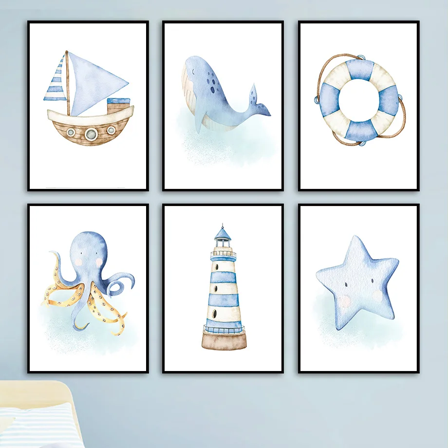 Sailboat Lighthouse Seagull Wh - đánh giá và giá Baby Nursery Ocean
