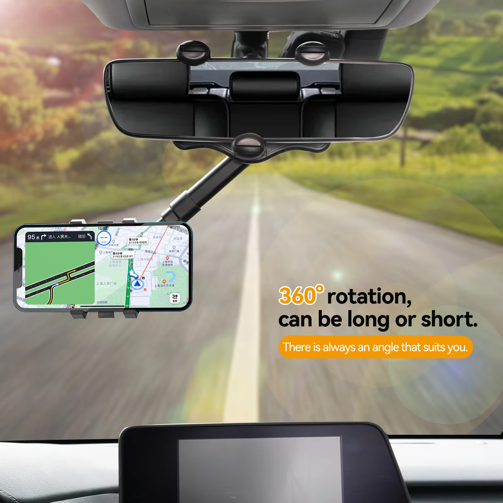 Adjustable Car Rearview Mirror - đánh giá và giá Mobile Hanger Arm