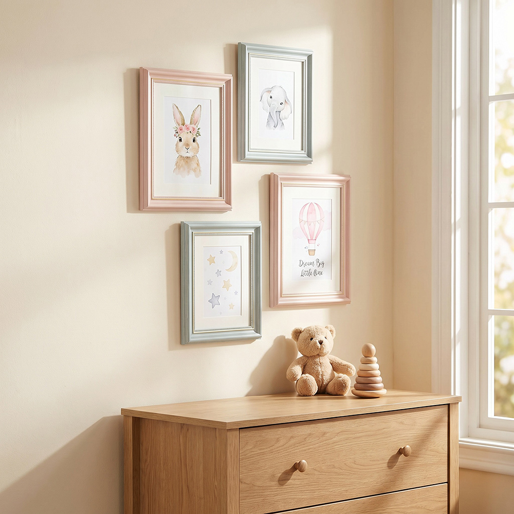 2 Pack Pastel Pink & Blue Pict - đánh giá và giá Baby Nursery Picture Frames