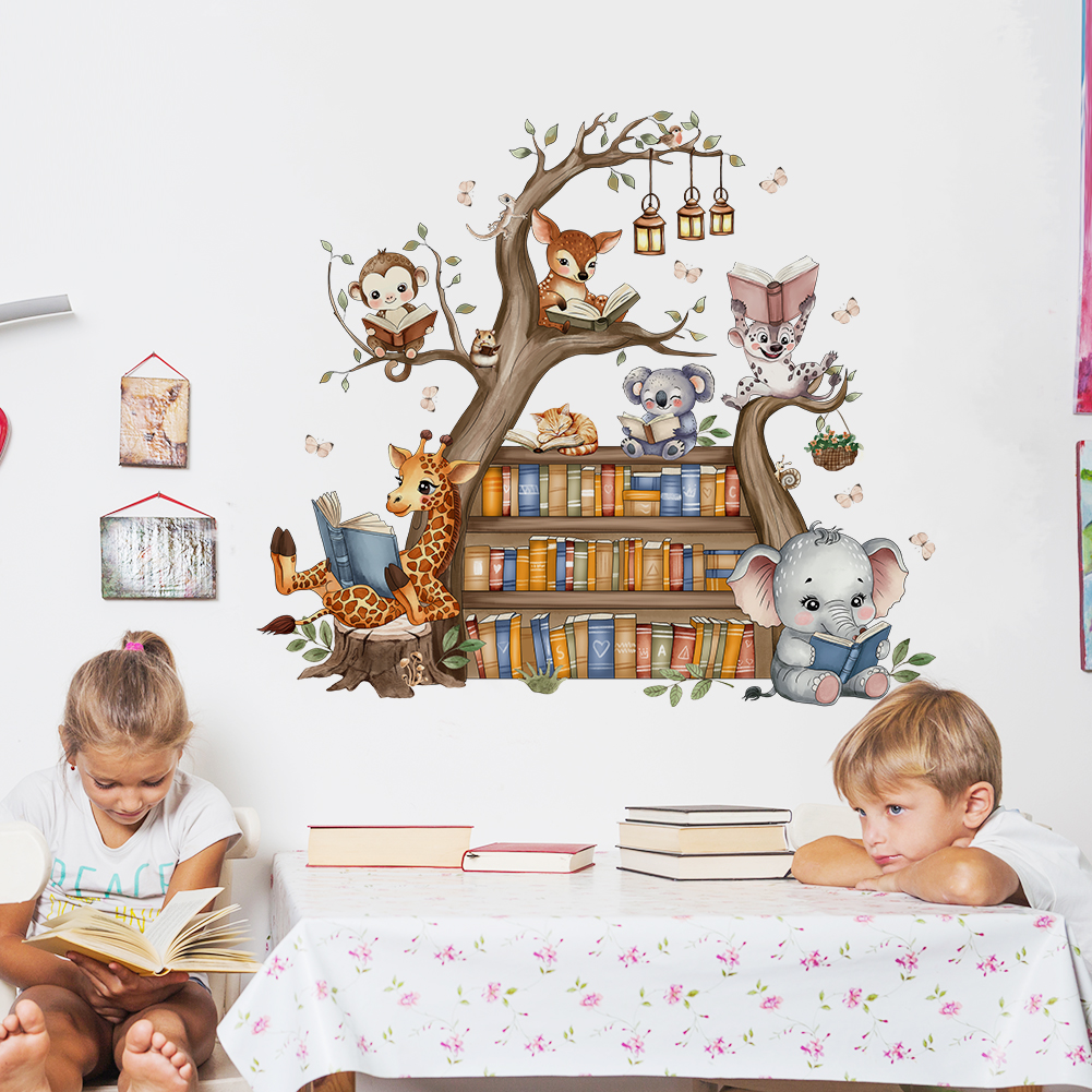 Cute Jungle Animals Reading Bo - đánh giá và giá Baby Nursery Jungle