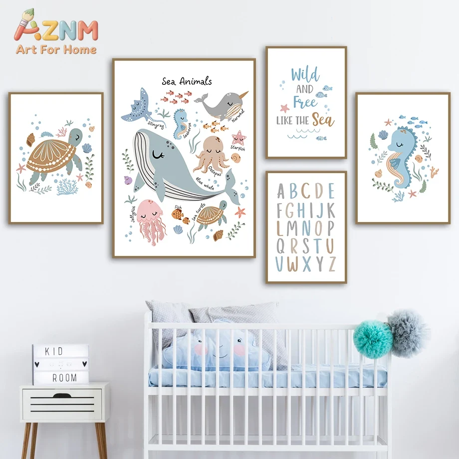 Whale Turtle Seahorse Octopus  - đánh giá và giá Baby Nursery Ocean