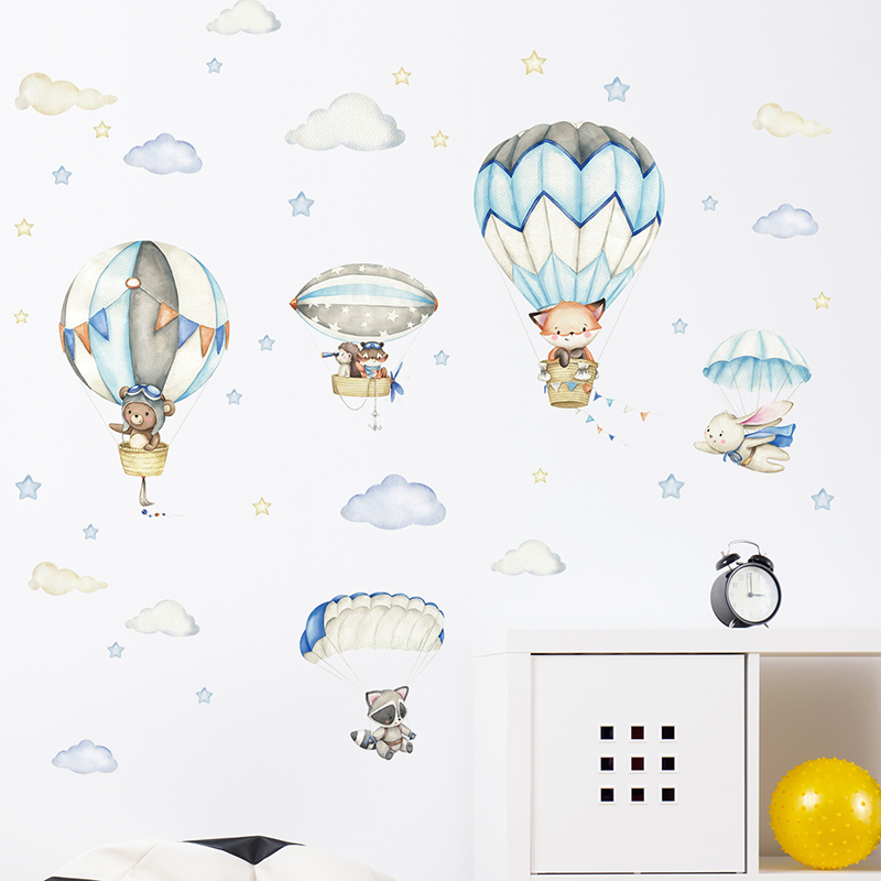 Cartoon Cute Animals Hot Air B - đánh giá và giá Baby Nursery Needs