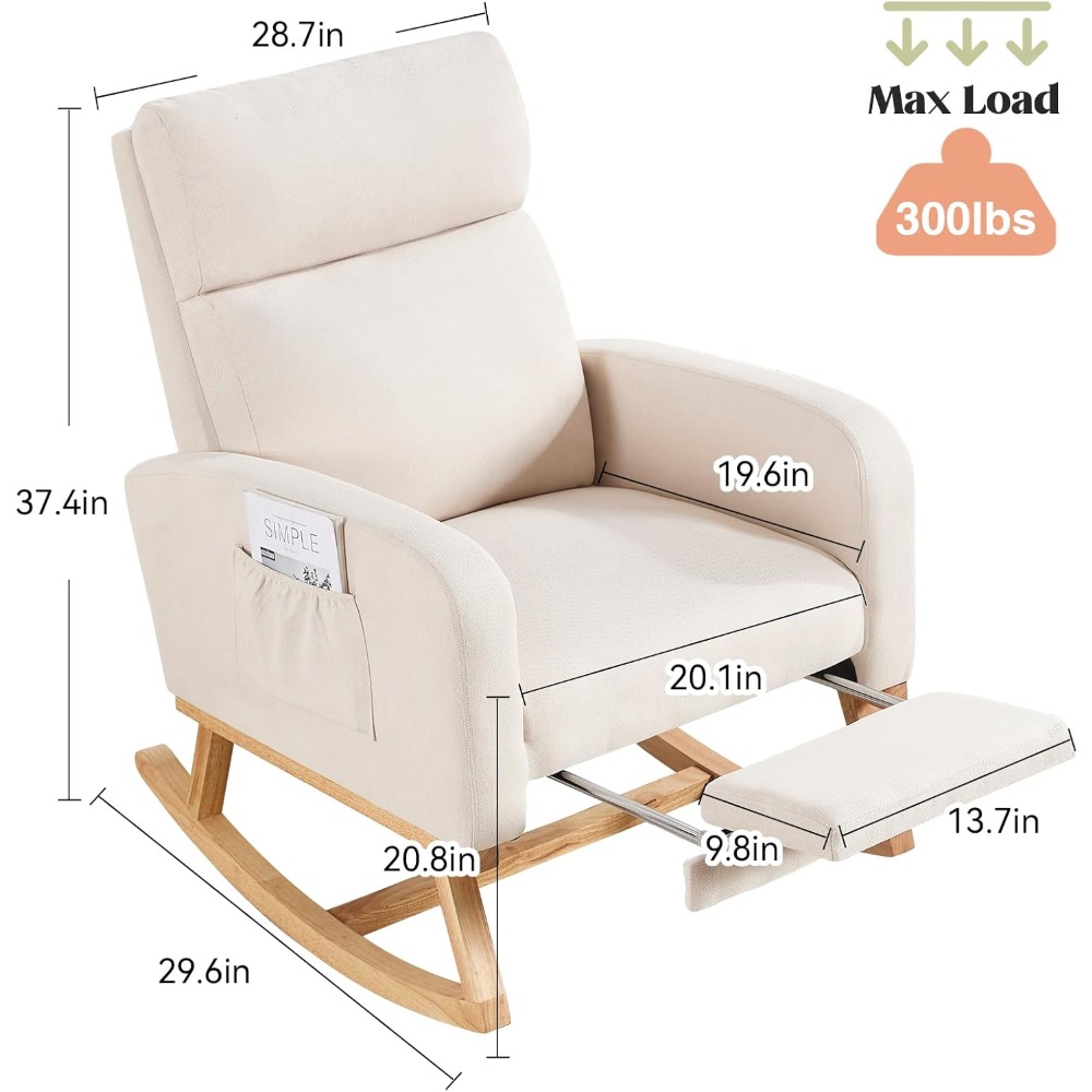 Nursing Glider Rocking Chair W - đánh giá và giá Baby Nursery Glider Chair