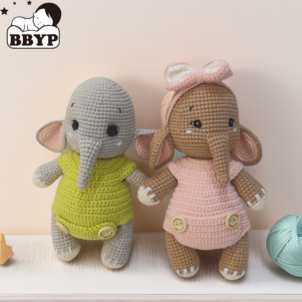 Handmade Crochet Elephant Coup - đánh giá và giá Baby Nursery Game