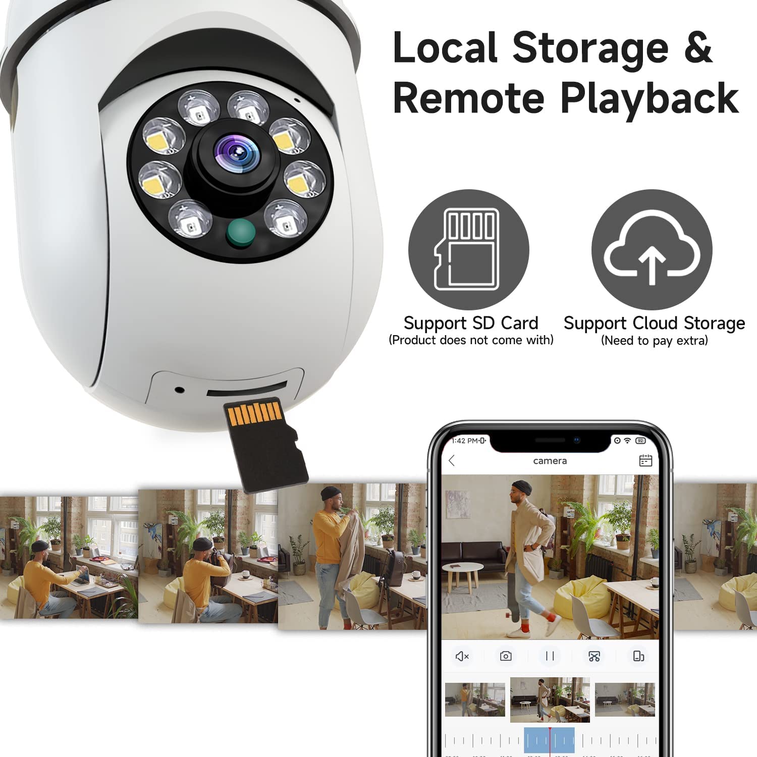 8MP E27 Bulb Surveillance Came - đánh giá và giá Baby Nursery Camera