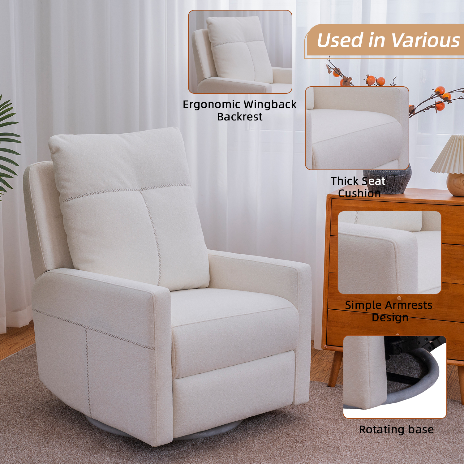 Swivel Glider Recliner Chair M - đánh giá và giá Baby Nursery Glider Chair