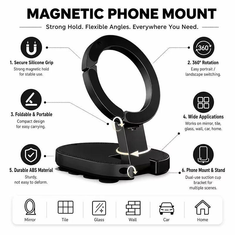 3 In1 Magnetic Foldable Phone  - đánh giá và giá Mobile Hanger Arm