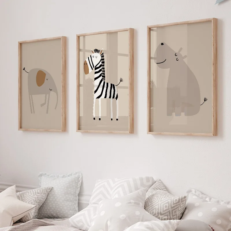 1PC Frameless Lion Tiger Eleph - đánh giá và giá Baby Nursery Jungle