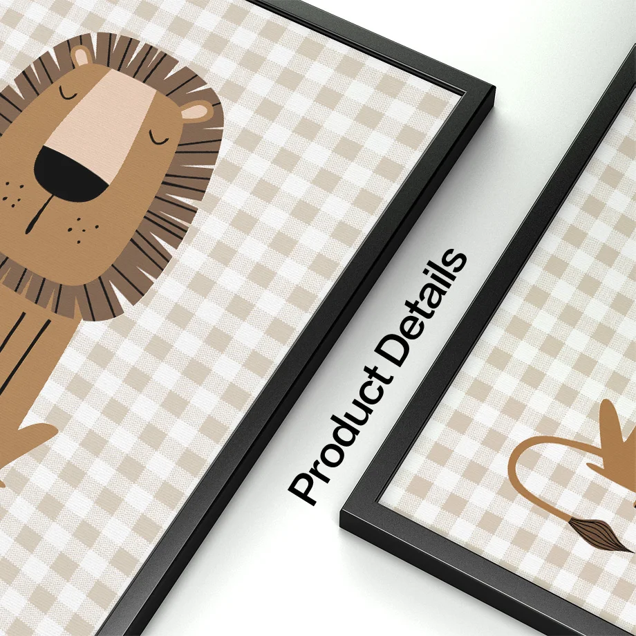 1PC Frameless Lion Tiger Eleph - đánh giá và giá Baby Nursery Jungle