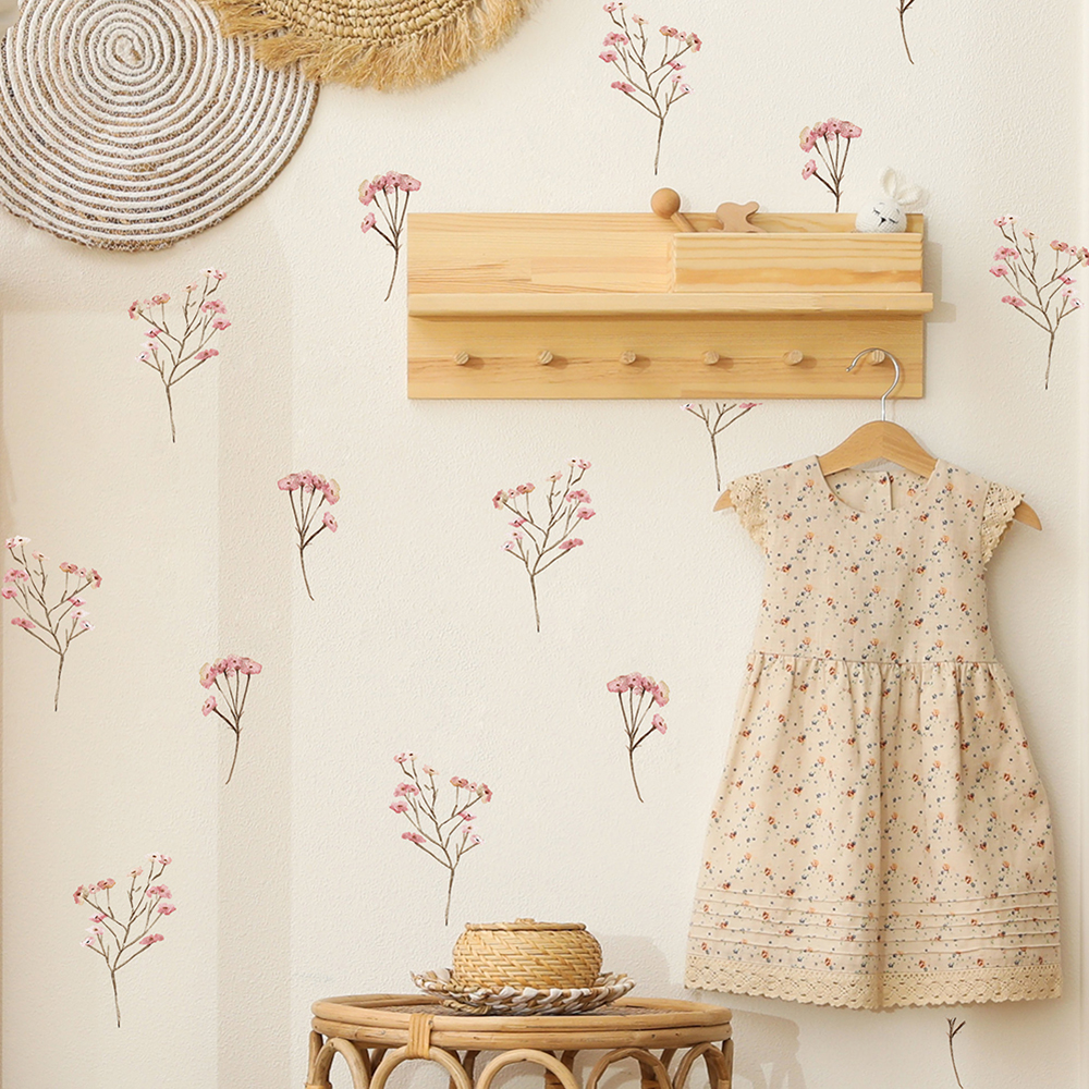 Pink  Watercolor Flower Wall S - đánh giá và giá Baby Nursery Needs