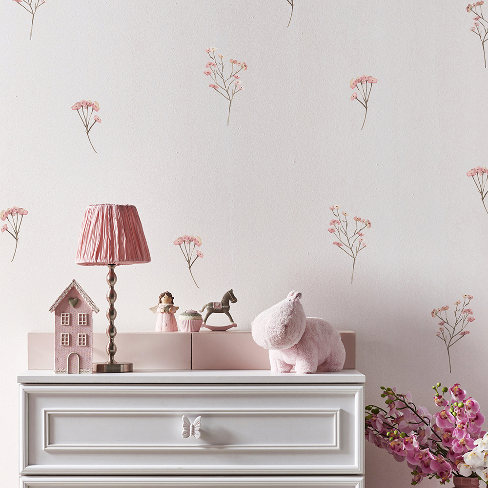 Pink  Watercolor Flower Wall S - đánh giá và giá Baby Nursery Needs