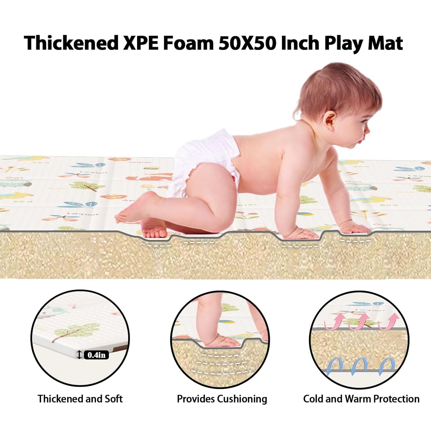 Baby Play Mat Foldable Crawlin - đánh giá và giá Baby Nursery Games