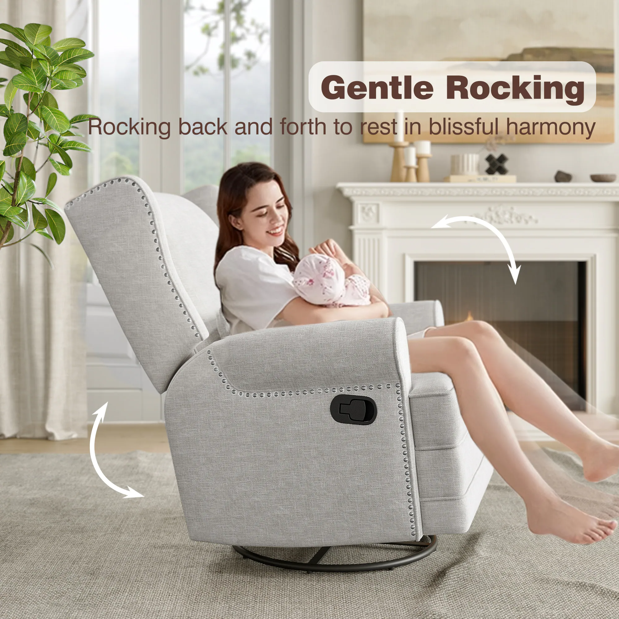Nursery Glider Swivel Rocker R - đánh giá và giá Baby Nursery Glider Chair