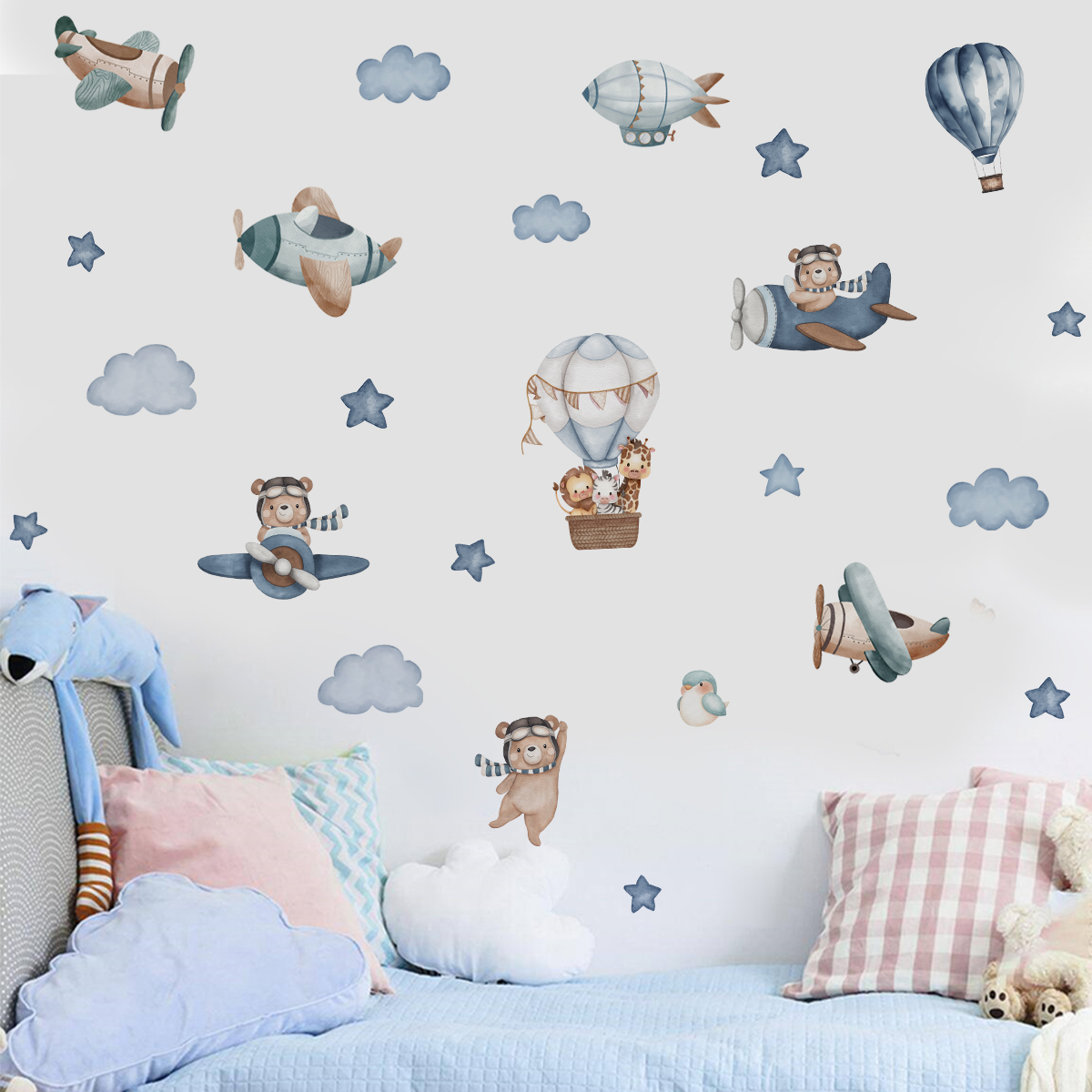 Watercolor Animals Hot Air Bal - đánh giá và giá Baby Nursery Needs